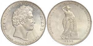 1 Талер Королівство Баварія (1806 - 1918) Срібло Людвиг I (король Баварії)(1786 – 1868)