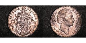 1 Талер Королівство Баварія (1806 - 1918) Срібло Людвіг II (король Баварії)(1845 – 1886)