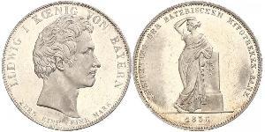 1 Талер Королівство Баварія (1806 - 1918) Срібло Людвиг I (король Баварії)(1786 – 1868)