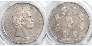 1 Талер Королівство Баварія (1806 - 1918) Срібло Людвиг I (король Баварії)(1786 – 1868)