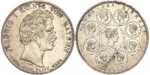 1 Талер Королівство Баварія (1806 - 1918) Срібло Людвиг I (король Баварії)(1786 – 1868)