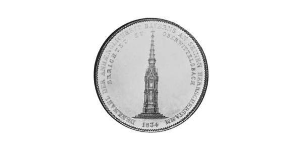 1 Талер Королівство Баварія (1806 - 1918) Срібло Людвиг I (король Баварії)(1786 – 1868)