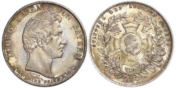 1 Талер Королівство Баварія (1806 - 1918) Срібло Людвиг I (король Баварії)(1786 – 1868)