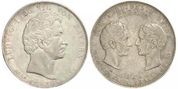 1 Талер Королівство Баварія (1806 - 1918) Срібло 