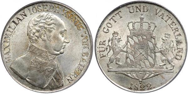 1 Талер Королівство Баварія (1806 - 1918) Срібло 
