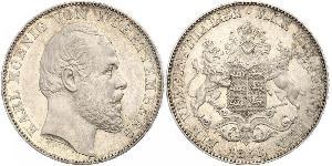 1 Талер Королівство Вюртемберг Срібло Charles I of Württemberg