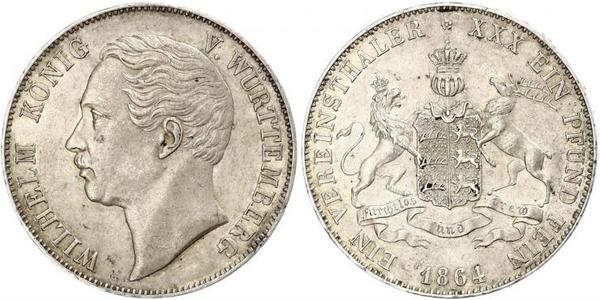 1 Талер Королівство Вюртемберг Срібло William I of Württemberg