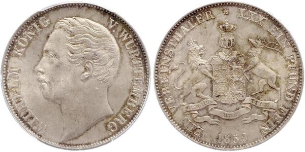 1 Талер Королівство Вюртемберг Срібло William I of Württemberg
