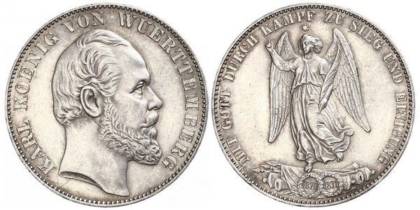 1 Талер Королівство Вюртемберг Срібло Charles I of Württemberg