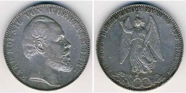 1 Талер Королівство Вюртемберг Срібло Charles I of Württemberg