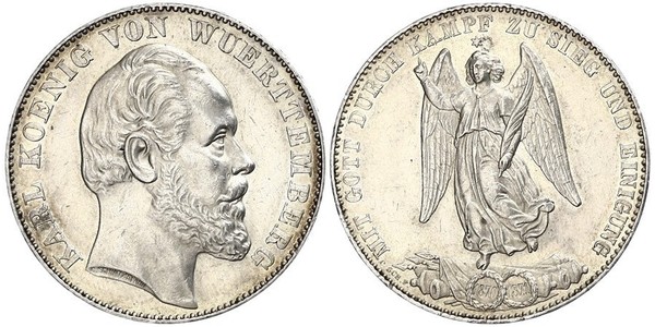 1 Талер Королівство Вюртемберг Срібло Charles I of Württemberg