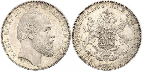 1 Талер Королівство Вюртемберг Срібло Charles I of Württemberg