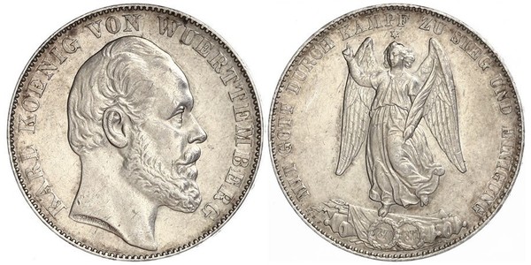 1 Талер Королівство Вюртемберг Срібло Charles I of Württemberg