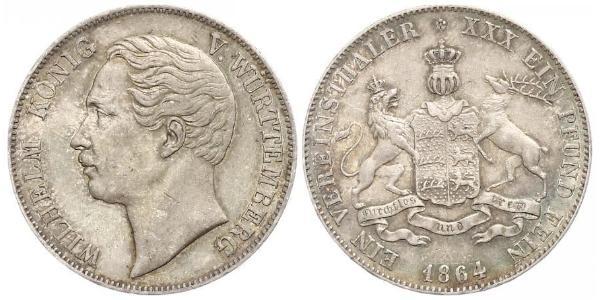 1 Талер Королівство Вюртемберг Срібло William I of Württemberg