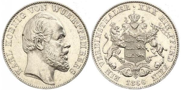 1 Талер Королівство Вюртемберг Срібло Charles I of Württemberg