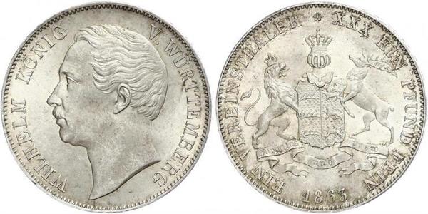 1 Талер Королівство Вюртемберг Срібло William I of Württemberg