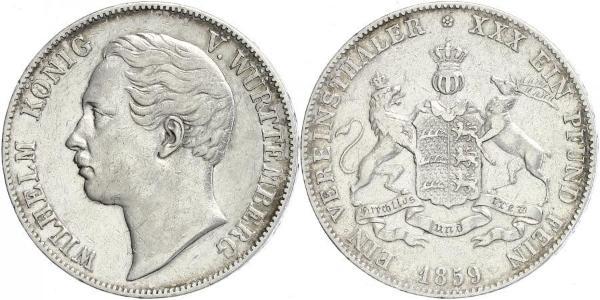 1 Талер Королівство Вюртемберг Срібло William I of Württemberg