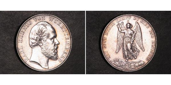 1 Талер Королівство Вюртемберг Срібло Charles I of Württemberg
