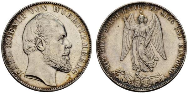 1 Талер Королівство Вюртемберг Срібло Charles I of Württemberg