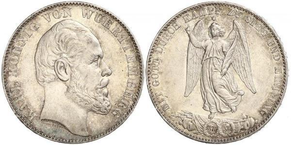 1 Талер Королівство Вюртемберг Срібло Charles I of Württemberg