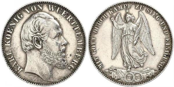 1 Талер Королівство Вюртемберг Срібло Charles I of Württemberg
