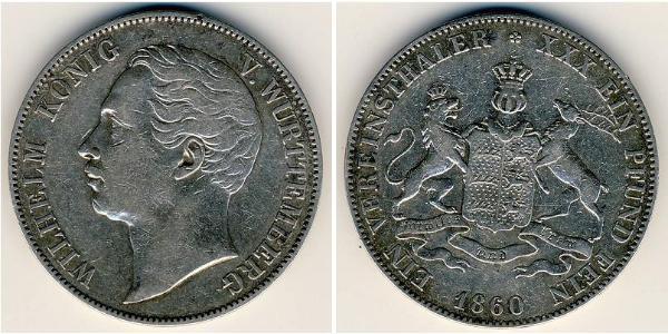 1 Талер Королівство Вюртемберг Срібло William I of Württemberg