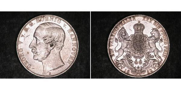 1 Талер Королівство Ганновер (1814 - 1866) Срібло Георг V (король Ганновера) (1819 - 1878)
