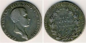 1 Талер Королівство Пруссія (1701-1918) Срібло Фрідрих Вільгельм III, король Пруссії  (1770 -1840)