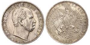 1 Талер Королівство Пруссія (1701-1918) Срібло Wilhelm I, German Emperor (1797-1888)