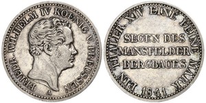 1 Талер Королівство Пруссія (1701-1918) Срібло Фрідріх Вільгельм IV (1795 - 1861)