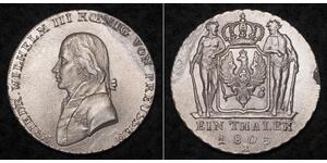 1 Талер Королівство Пруссія (1701-1918) Срібло Фрідрих Вільгельм III, король Пруссії  (1770 -1840)