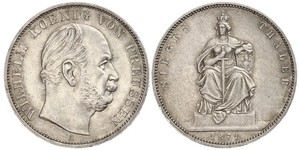 1 Талер Королівство Пруссія (1701-1918) Срібло Wilhelm I, German Emperor (1797-1888)