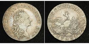 1 Талер Королівство Пруссія (1701-1918) Срібло Фрідріх II (король Пруссії) (1712 – 1786)
