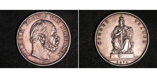 1 Талер Королівство Пруссія (1701-1918) Срібло Wilhelm I, German Emperor (1797-1888)