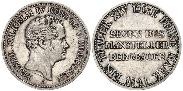 1 Талер Королівство Пруссія (1701-1918) Срібло Фрідріх Вільгельм IV (1795 - 1861)