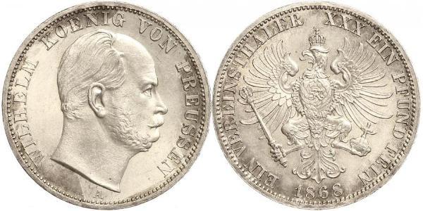 1 Талер Королівство Пруссія (1701-1918) Срібло Wilhelm I, German Emperor (1797-1888)