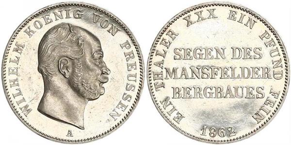 1 Талер Королівство Пруссія (1701-1918) Срібло Wilhelm I, German Emperor (1797-1888)