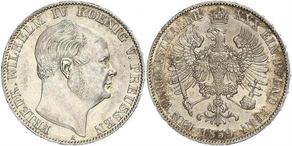 1 Талер Королівство Пруссія (1701-1918) Срібло Фрідріх Вільгельм IV (1795 - 1861)