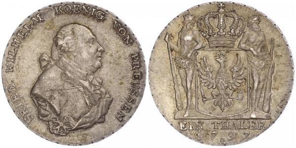 1 Талер Королівство Пруссія (1701-1918) Срібло Фрідріх-Вільгельм II