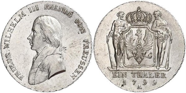 1 Талер Королівство Пруссія (1701-1918) Срібло Фрідрих Вільгельм III, король Пруссії  (1770 -1840)