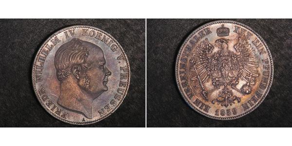 1 Талер Королівство Пруссія (1701-1918) Срібло Фрідріх Вільгельм IV (1795 - 1861)