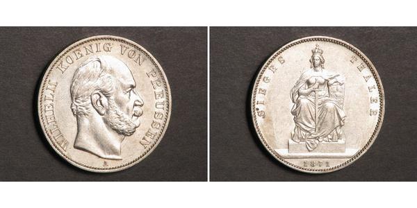 1 Талер Королівство Пруссія (1701-1918) Срібло Wilhelm I, German Emperor (1797-1888)