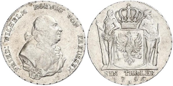 1 Талер Королівство Пруссія (1701-1918) Срібло Фрідріх-Вільгельм II