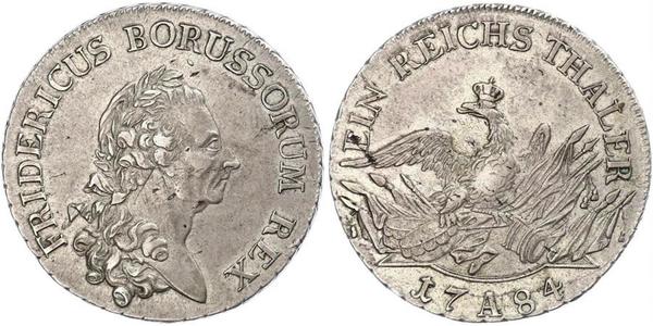 1 Талер Королівство Пруссія (1701-1918) Срібло Фрідріх II (король Пруссії) (1712 – 1786)