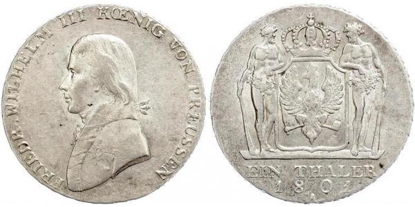 1 Талер Королівство Пруссія (1701-1918) Срібло Фрідрих Вільгельм III, король Пруссії  (1770 -1840)