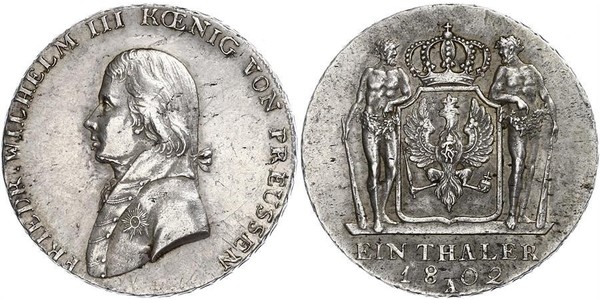 1 Талер Королівство Пруссія (1701-1918) Срібло Фрідрих Вільгельм III, король Пруссії  (1770 -1840)