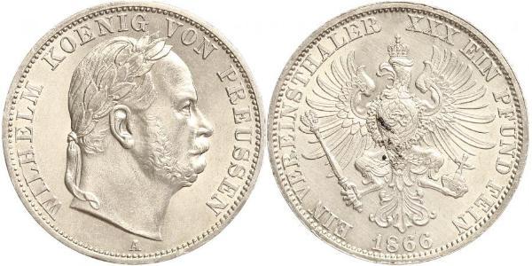 1 Талер Королівство Пруссія (1701-1918) Срібло Wilhelm I, German Emperor (1797-1888)
