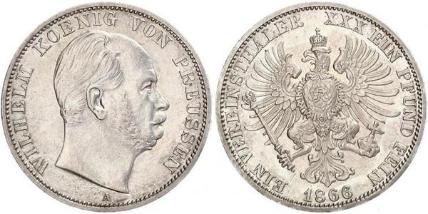 1 Талер Королівство Пруссія (1701-1918) Срібло Wilhelm I, German Emperor (1797-1888)