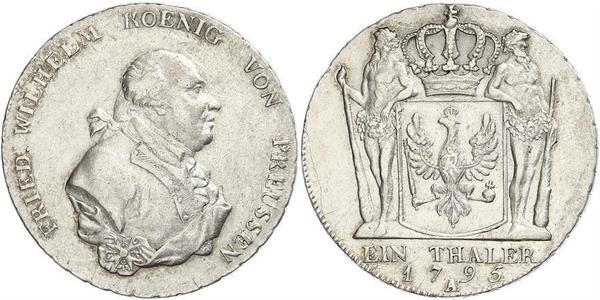 1 Талер Королівство Пруссія (1701-1918) Срібло Фрідріх-Вільгельм II