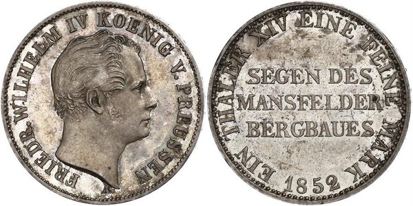 1 Талер Королівство Пруссія (1701-1918) Срібло Фрідріх Вільгельм IV (1795 - 1861)